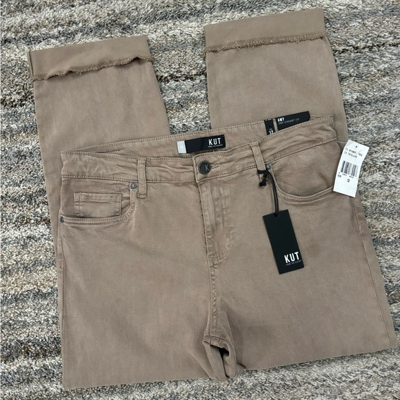KUT From The Kloth Amy Cropped Straight Leg Jeans Sz 12 NWT | KUT Straight Jean- - Picture 13 of 14